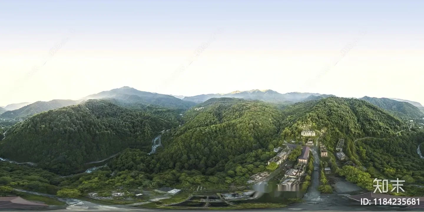 A Mountainous Landscape 3D Model – 400 – VRAY Render