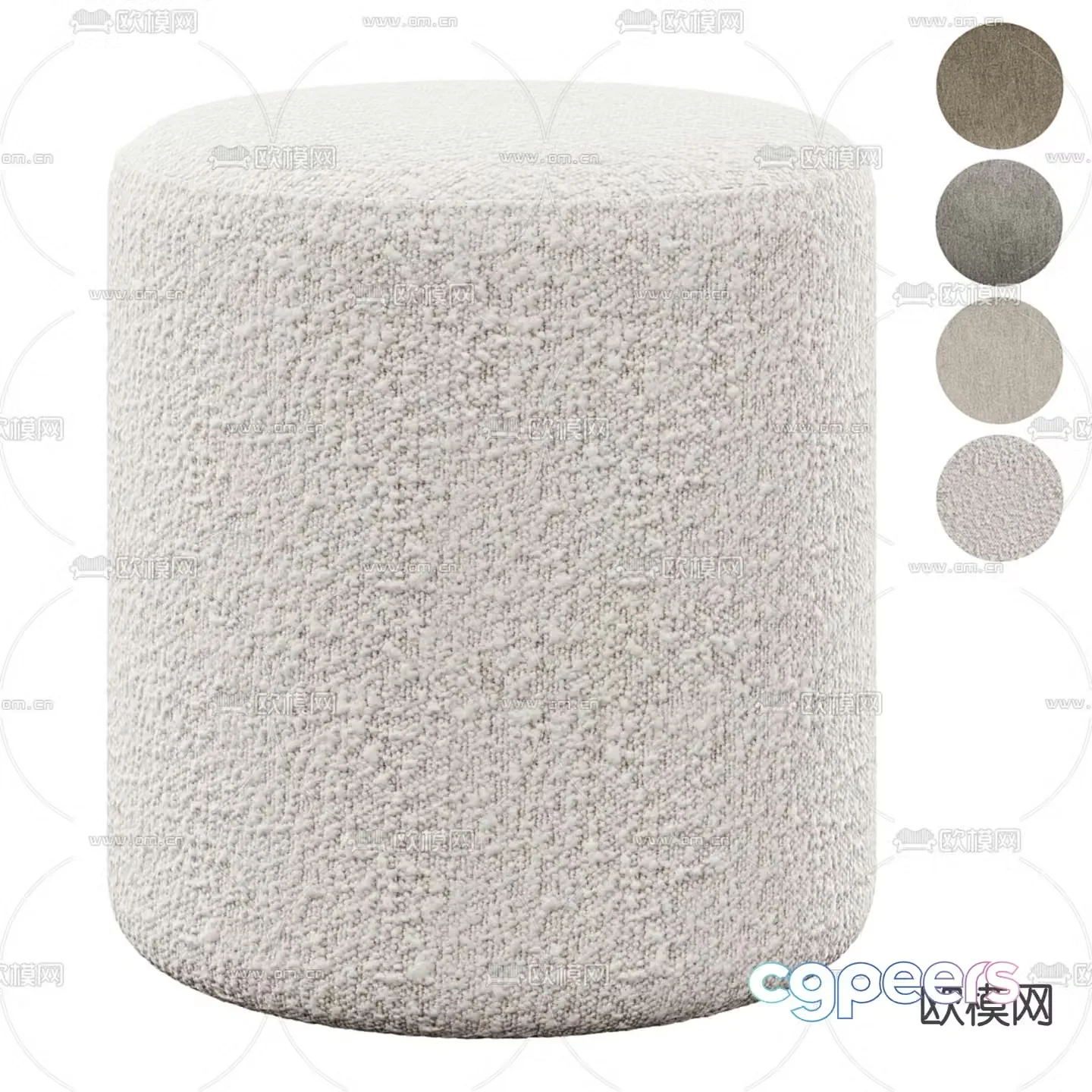 Modern sofa stool 3d model