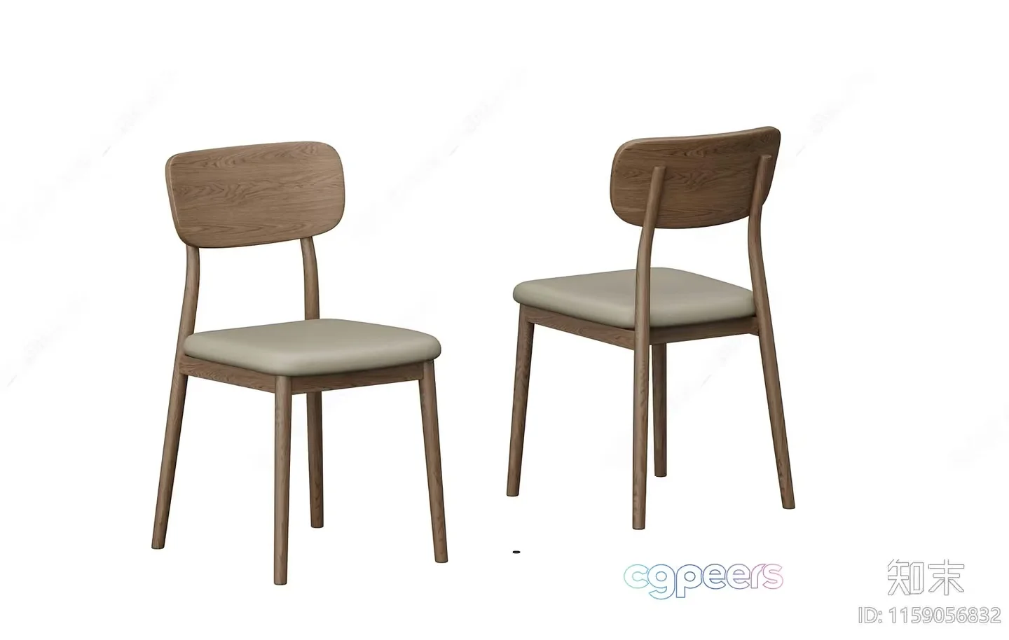 Wooden Dining Chair 3D Model – 12186 – VRAY Render