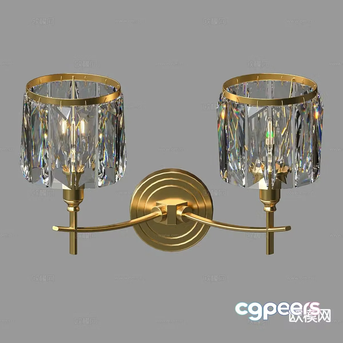 Light luxury style wall lamp 3D model
