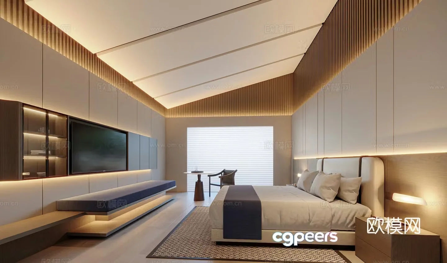 Modern home bedroom 3d model