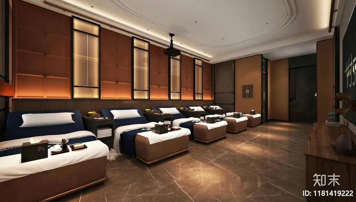 Modern Spa Room 3D Model – 4345 – VRAY Render