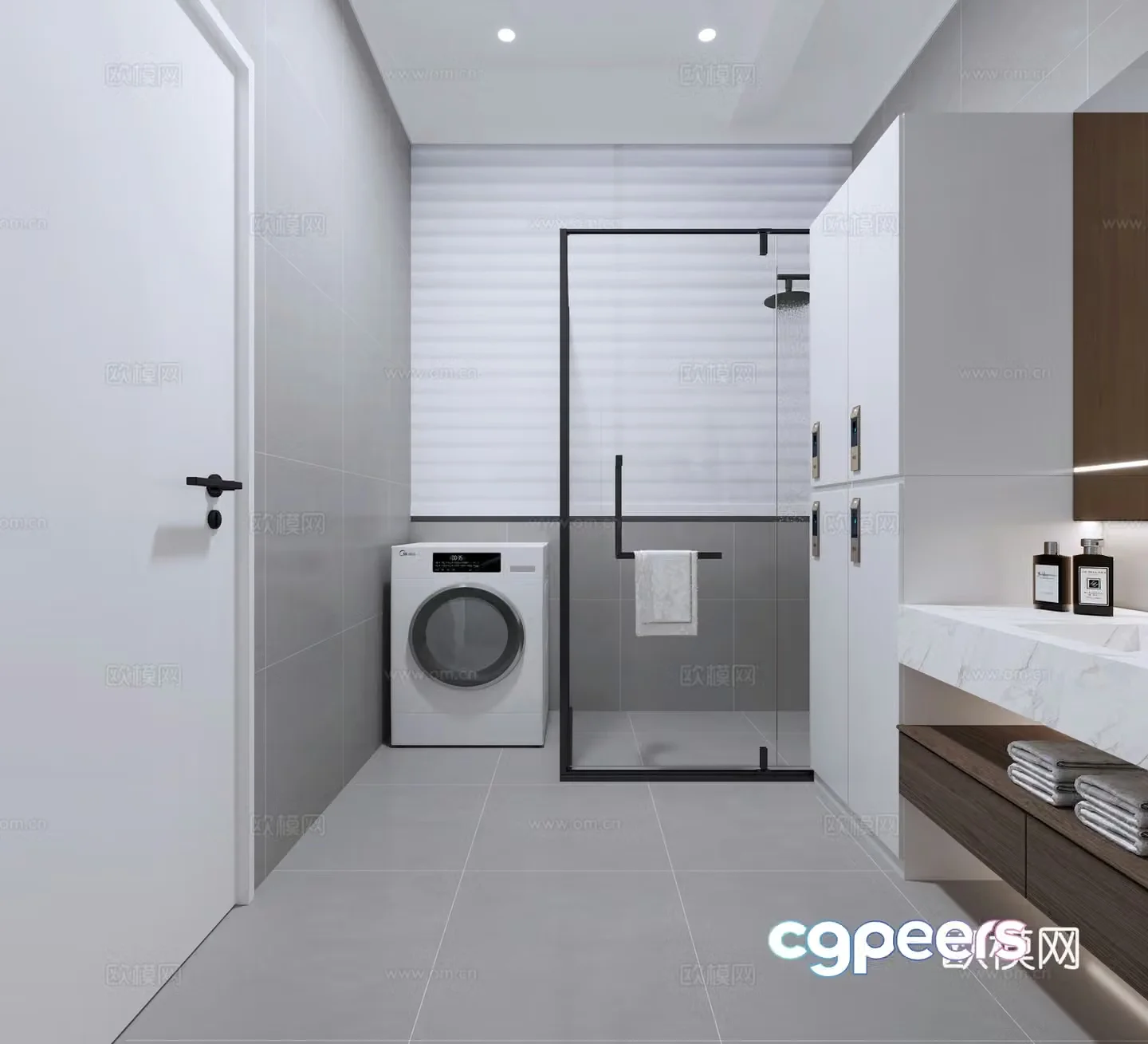 Modern bathroom bathroom 3d model