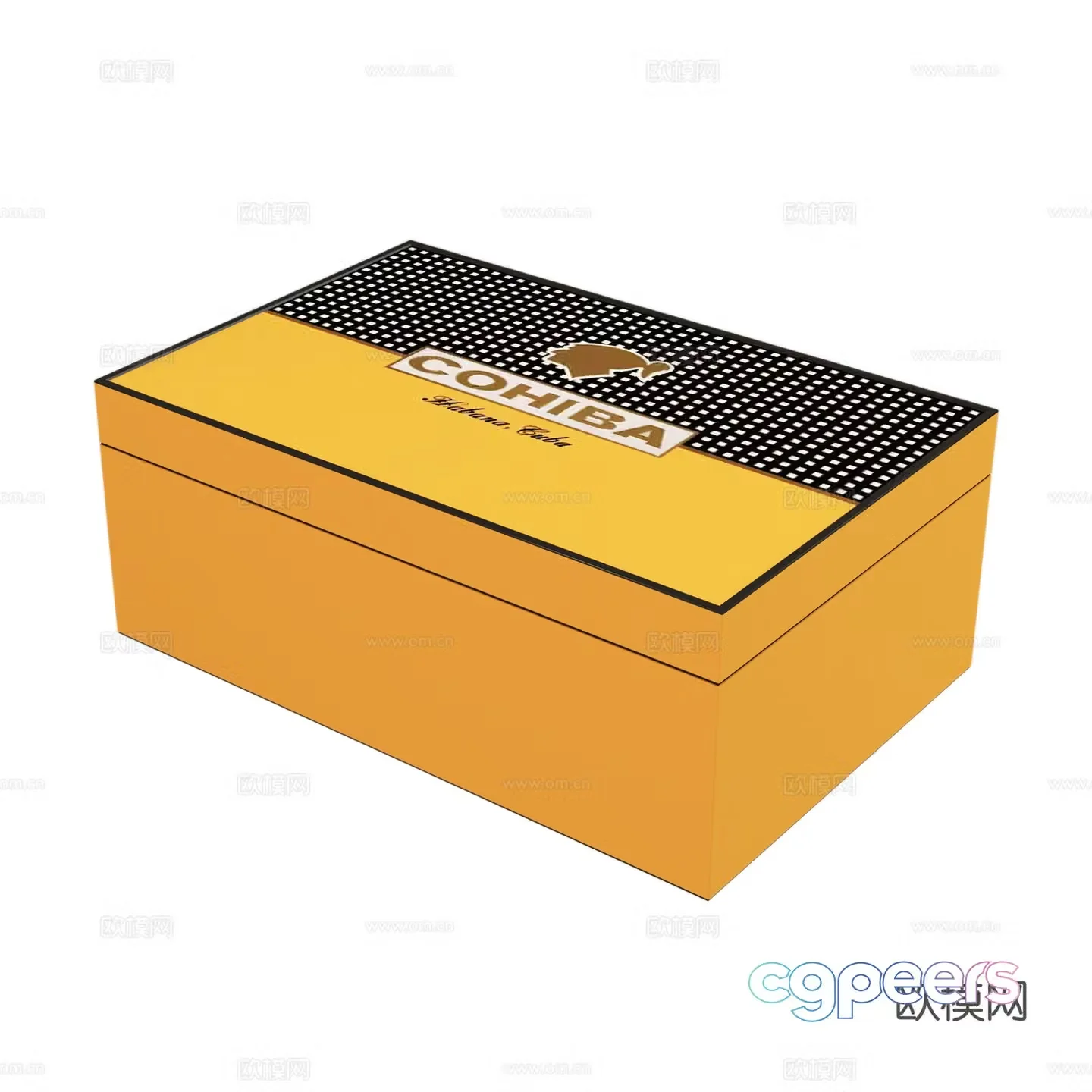 Gao Xiba Cigar Cigar Cigar Cigar Box Moisturizing Box 3D Model
