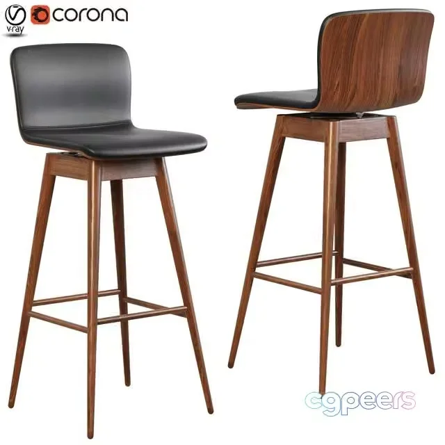 3ds Max Free – Sede Black Swivel Bar Stool
