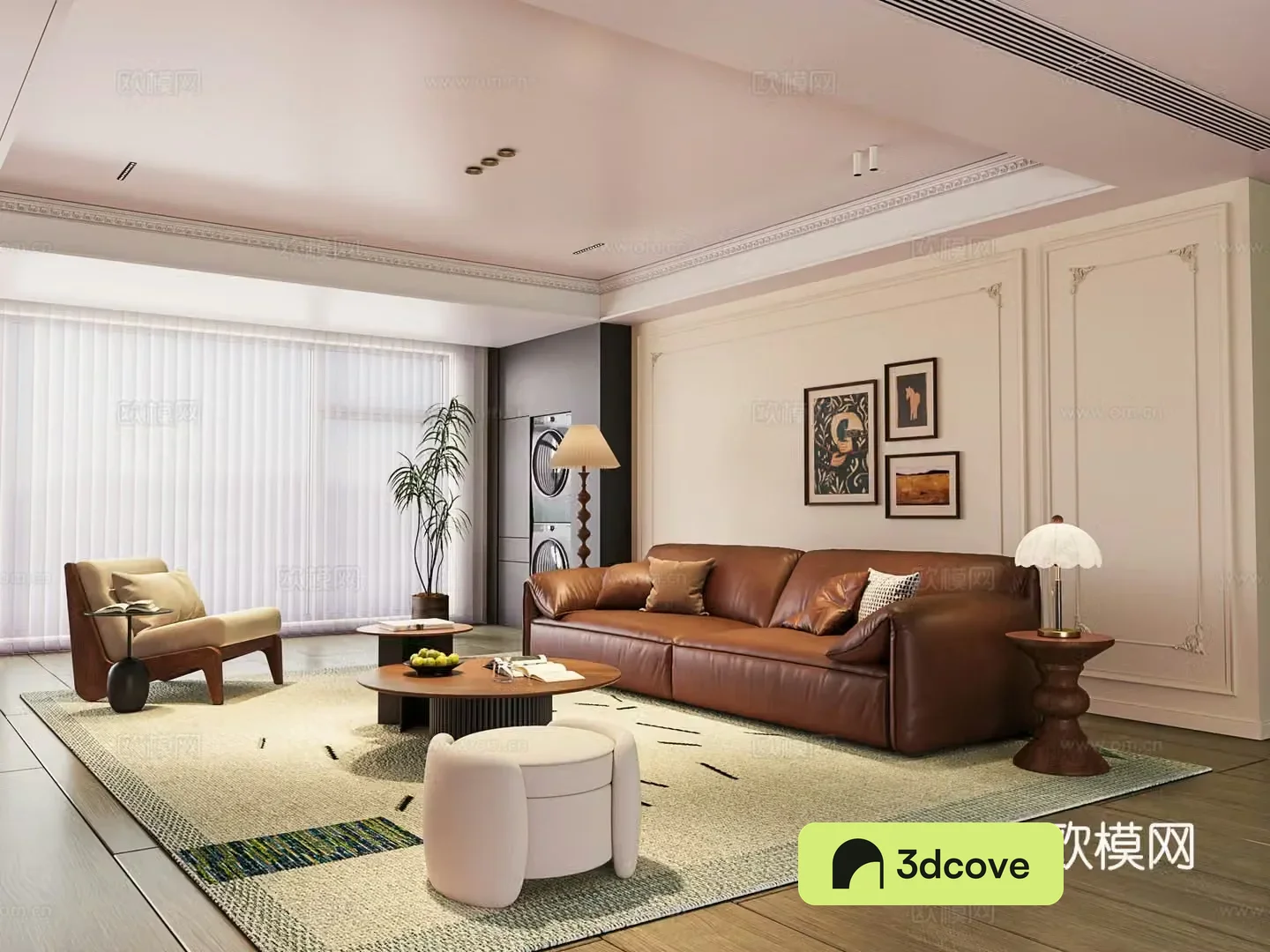 Modern living room sofa coffee table combination