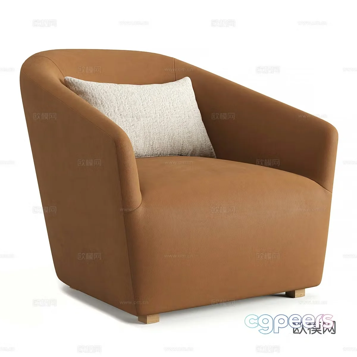 Modern Italian RH DELLA leather chair 3d model