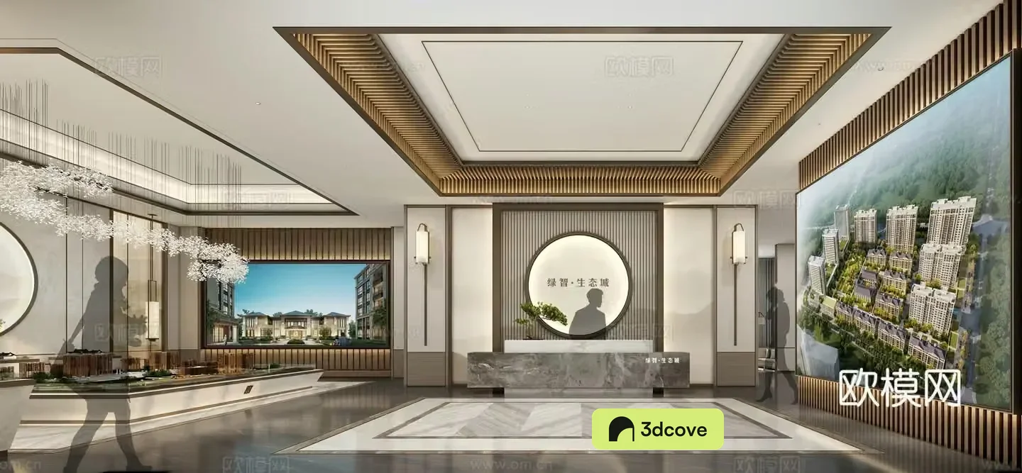 New Chinese style retirement center sales office