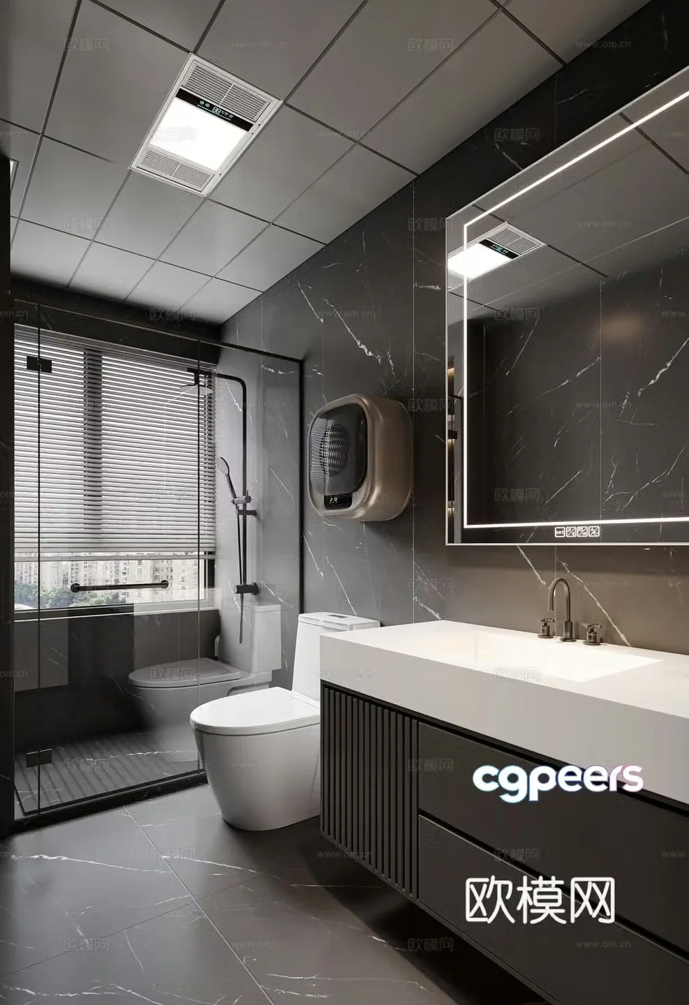 Modern bathroom bathroom 3d model