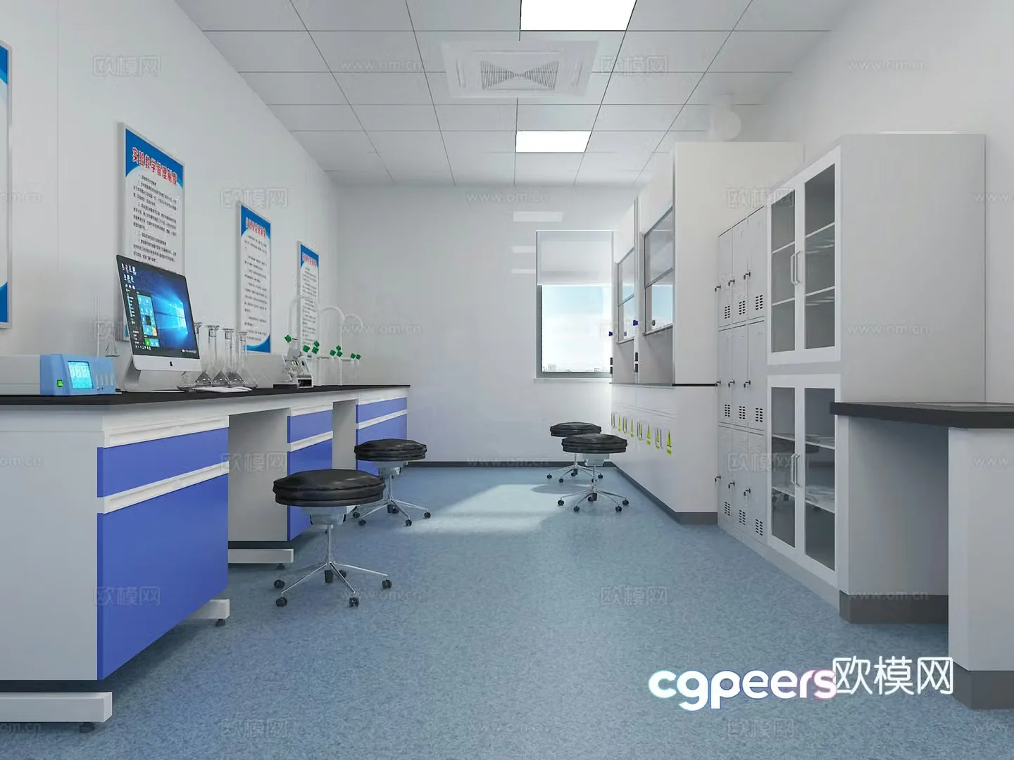 Modern laboratory 3d model