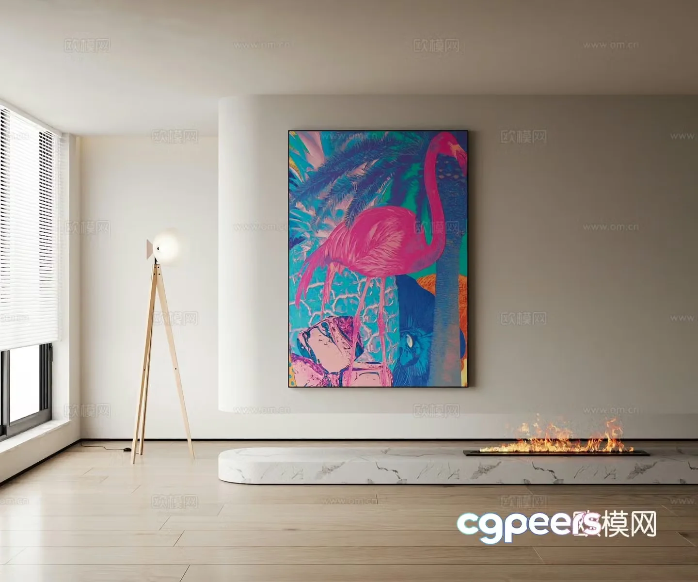Modern decorative painting 3d model