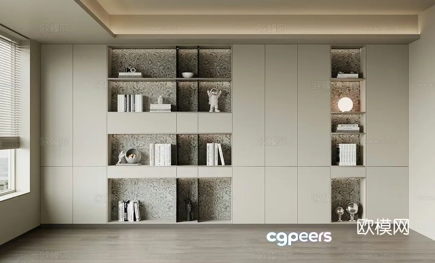 Modern Italian bookcase 3d model