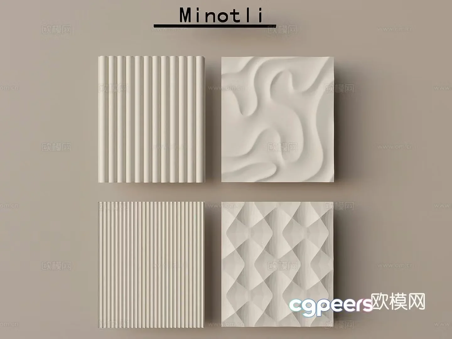 Cream style parquet tiles 3d model