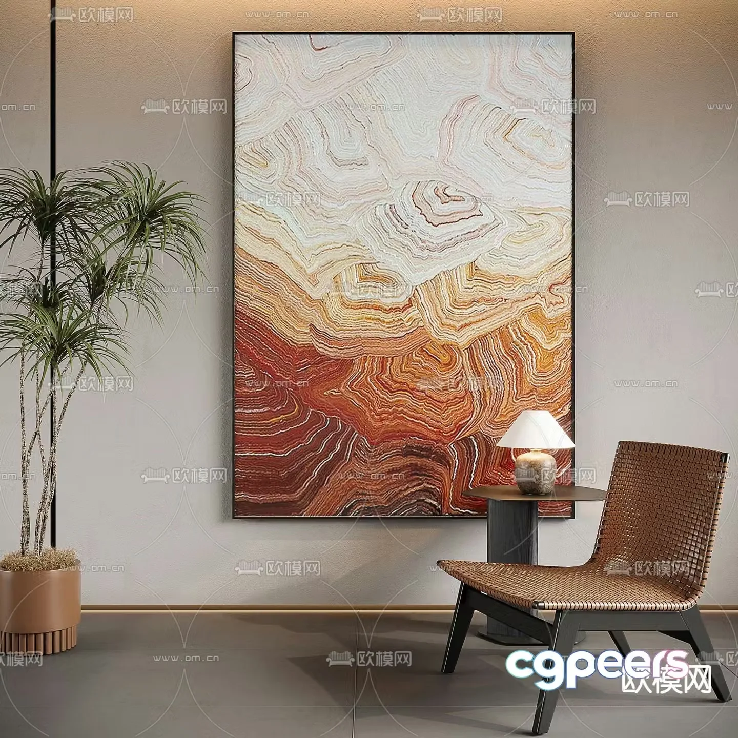 Texture painting Simple painting Abstract painting Decorative painting 3d model