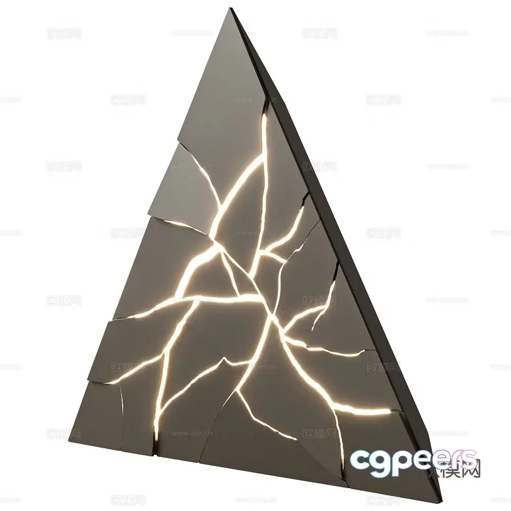 Modern decorative lamp sculpture 3d model