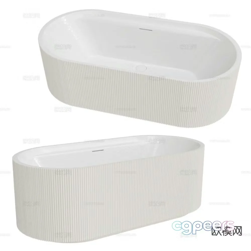 ABBER modern bathtub bidet 3d model