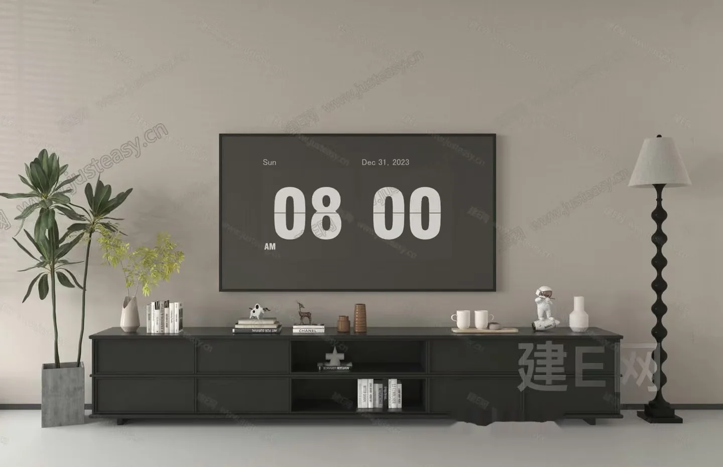 Modern Living Room 3D Model – 7296 – VRAY Render