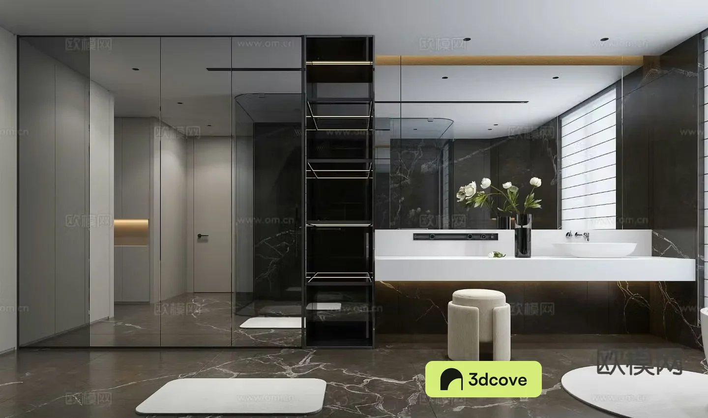 Modern restroom bathroom