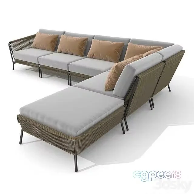 3ds Max Free – Holly hunt salamander sectional sofa