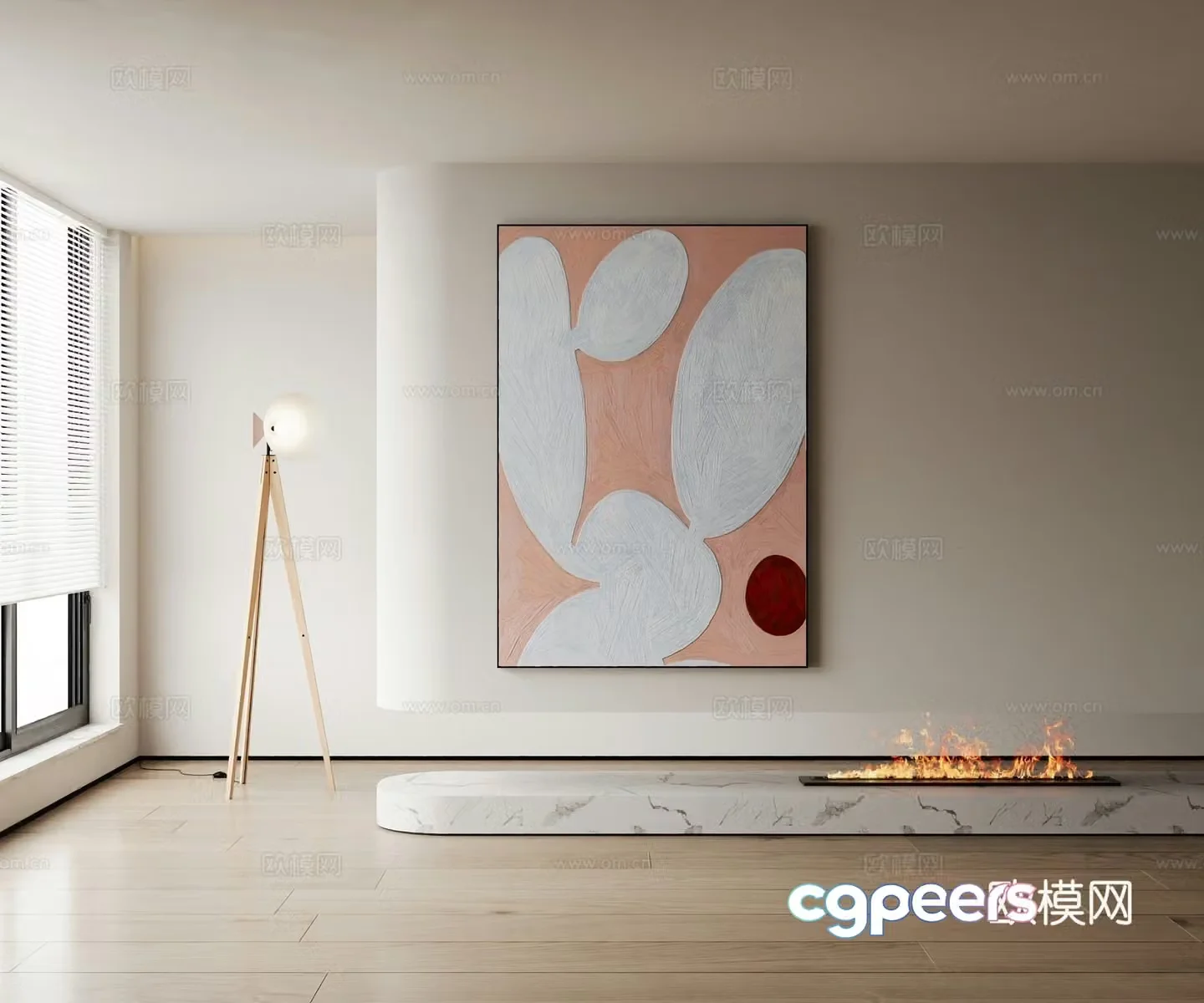 Modern decorative painting 3d model