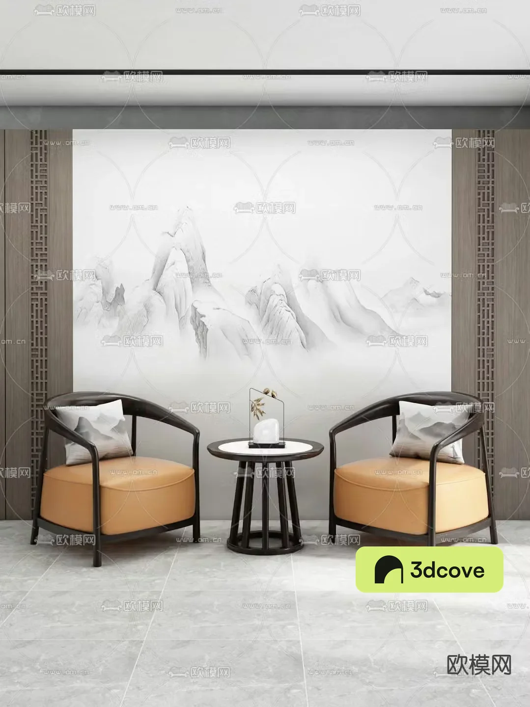 New Chinese style chair leisure chair table