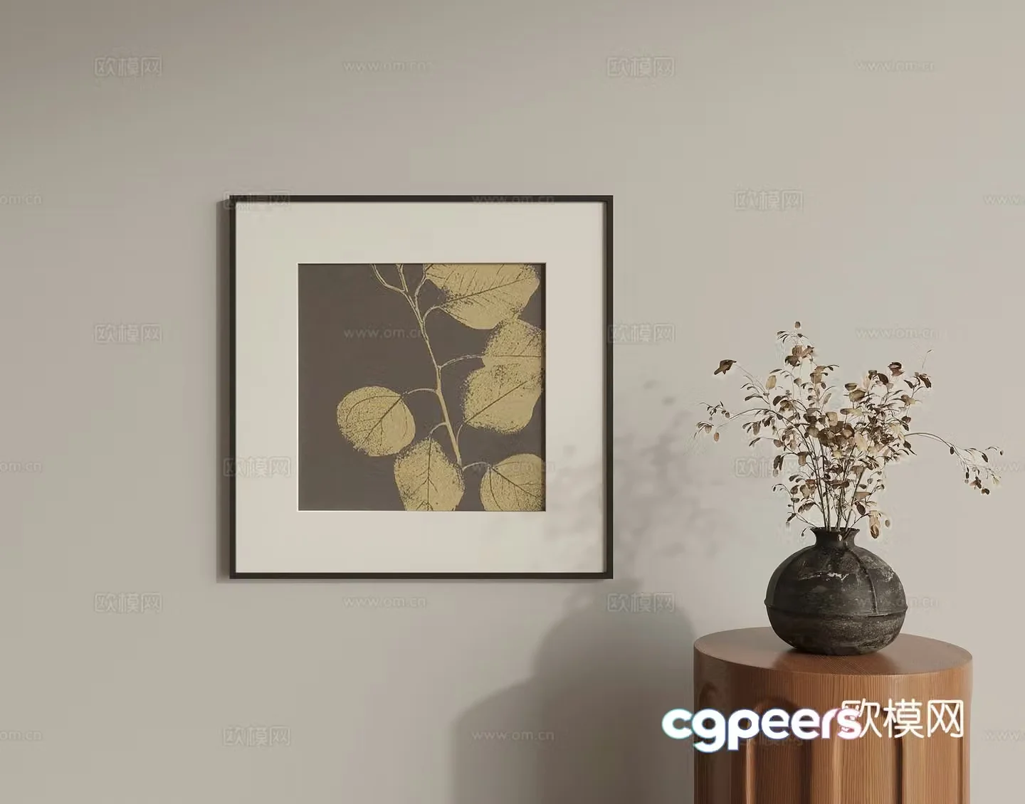 3D model of hanging painting ornaments
