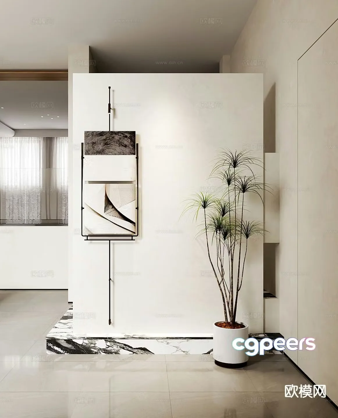 Modern entrance hall 3D model