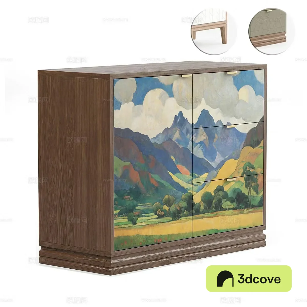 Modern entryway cabinet