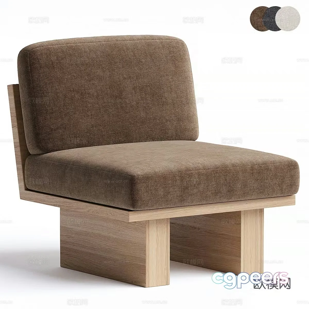 Modern Suelo Outdoor Single Chair 3D Model