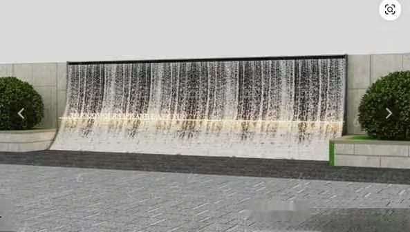 Modern Waterfall Wall 3D Model – 11354 – VRAY Render