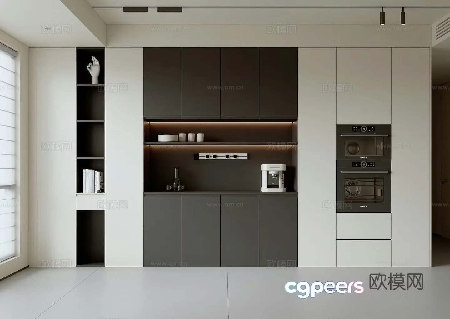 Modern minimalist sideboard 3D model