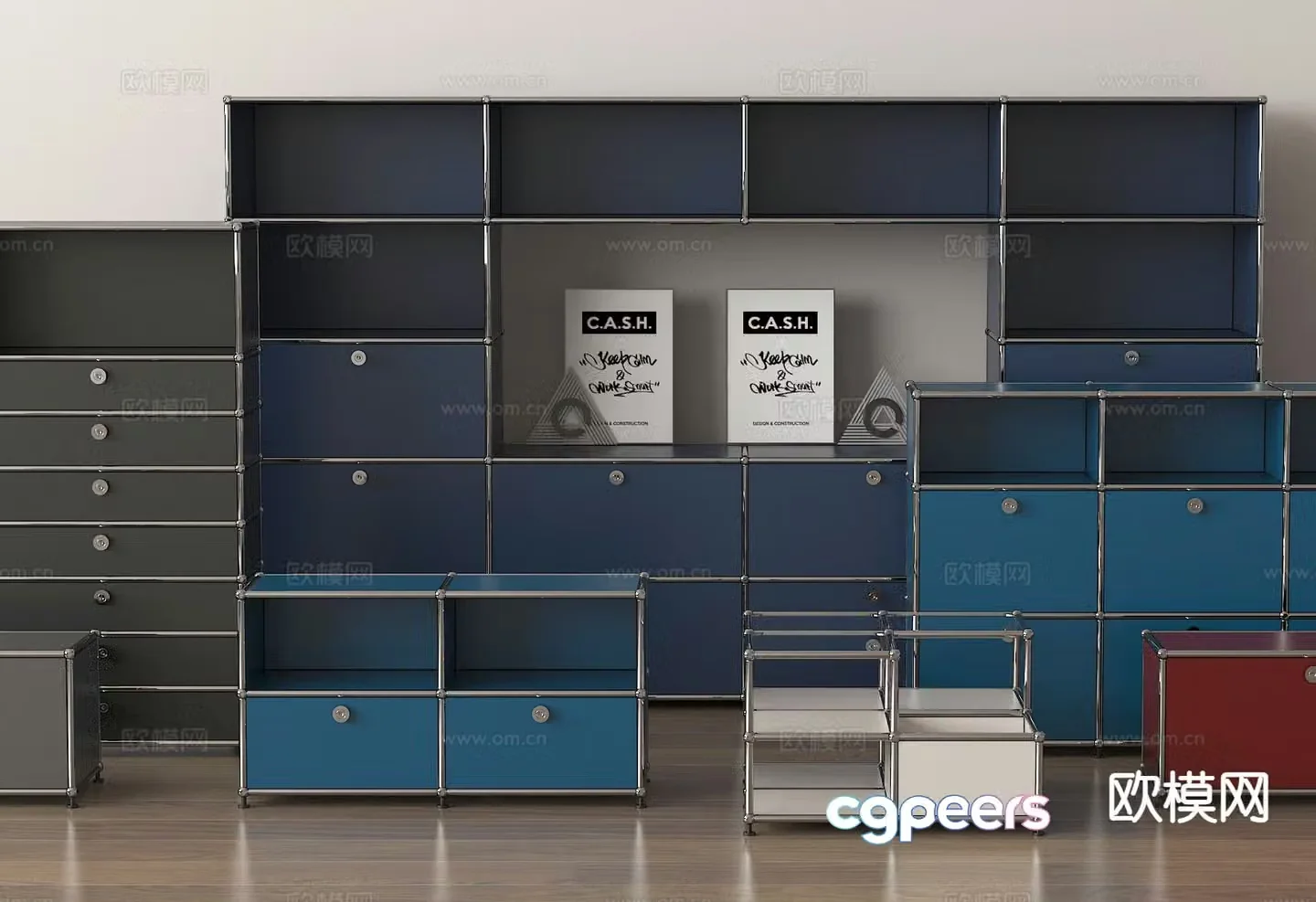 Modern sideboard drawer storage cabinet 3d model