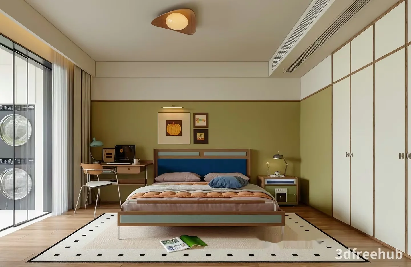 Modern Bedroom Design 3D Model – 19927 – VRAY Render