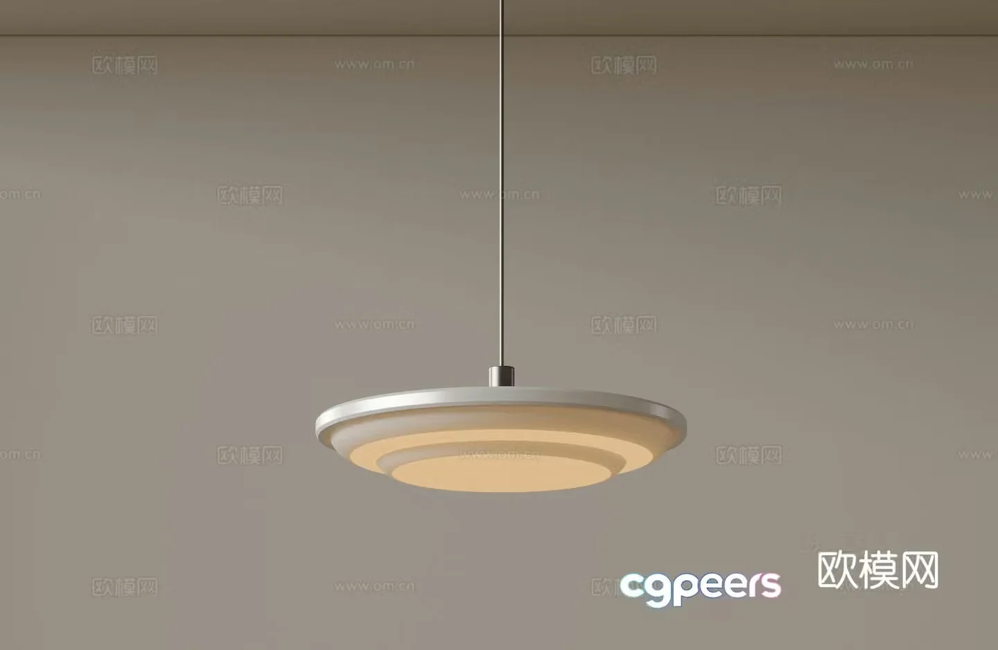 Modern single head chandelier bedside chandelier 3d model