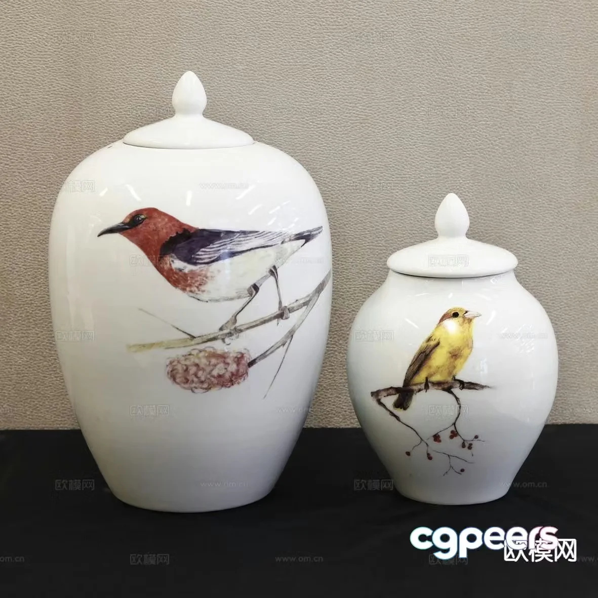 New Chinese style pottery pot porcelain bottle utensil 3D model