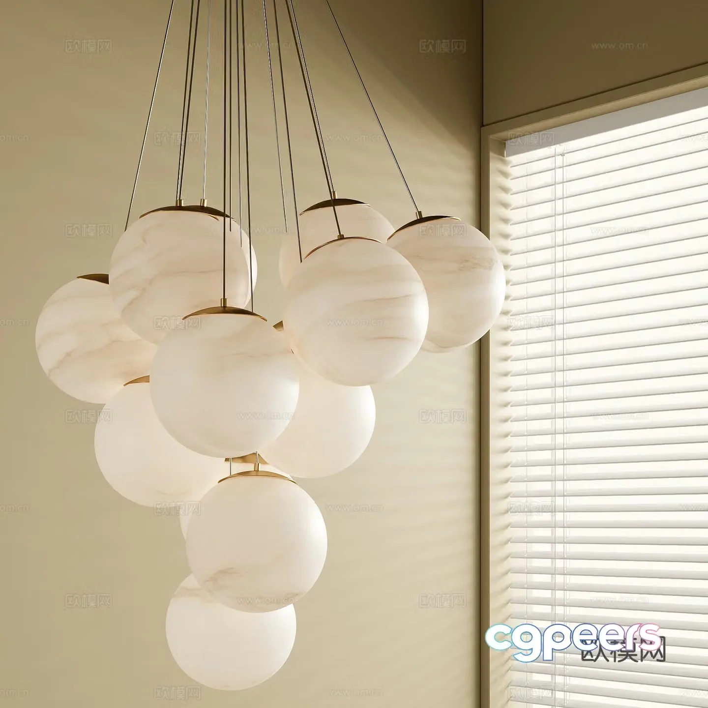 French chandeliers 3d model