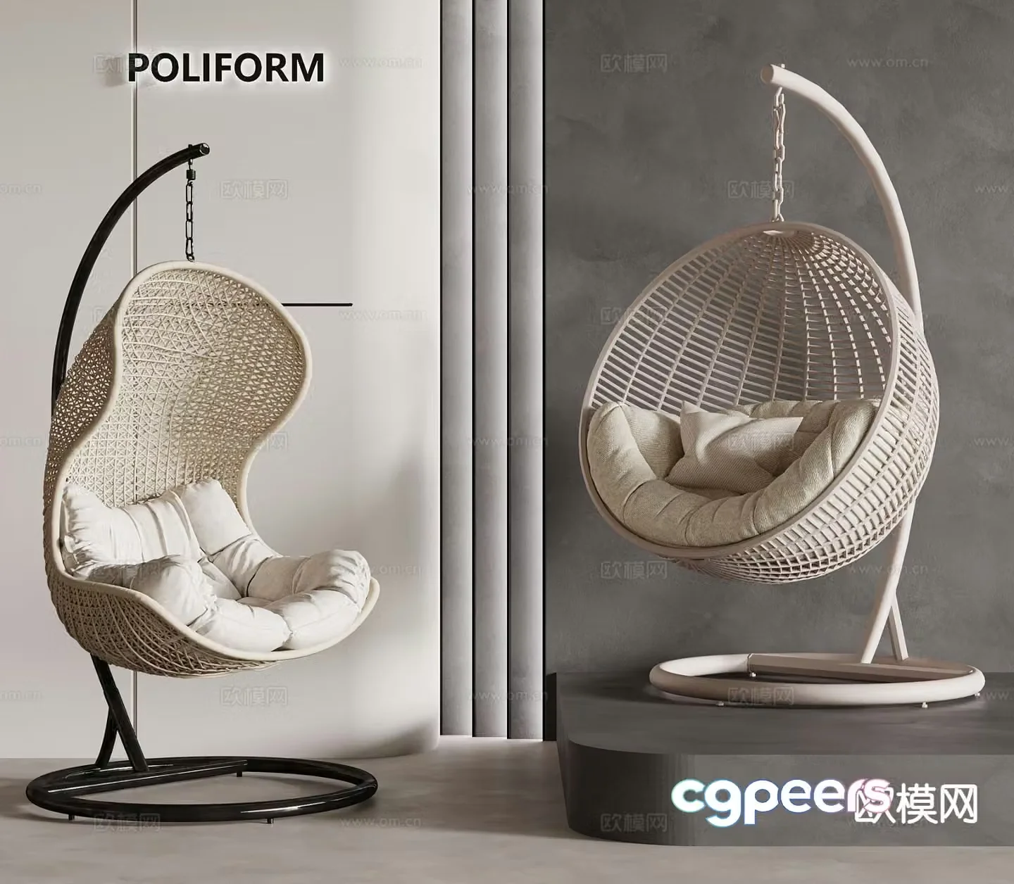 Modern hanging chair 3d model