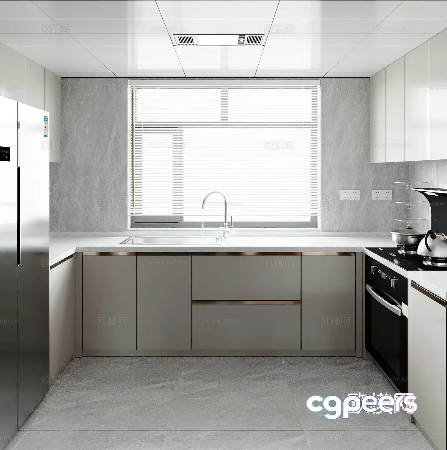 Modern kitchen 3d model