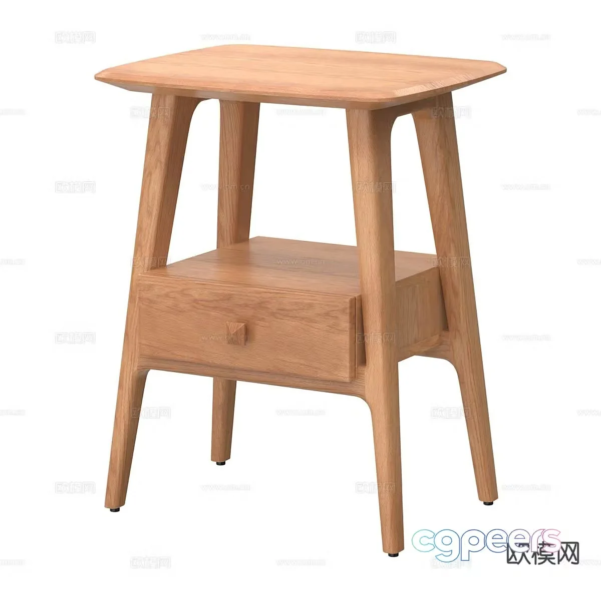 Nordic bedside table 3d model