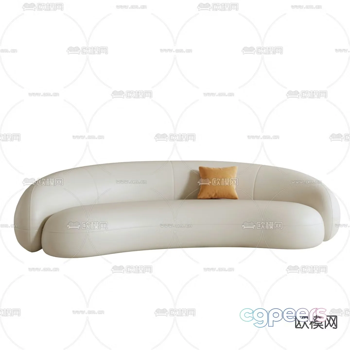 Special shaped sofa curved sofa 3d model