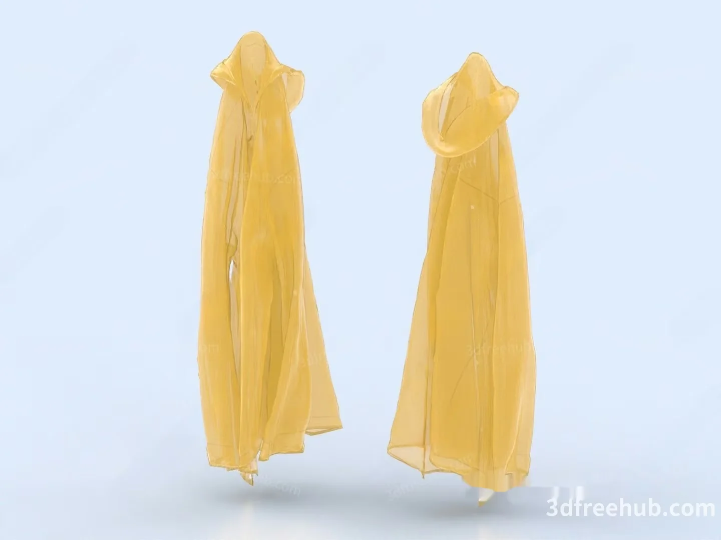 Yellow Scarf 3D Model – 21554 – VRAY Render