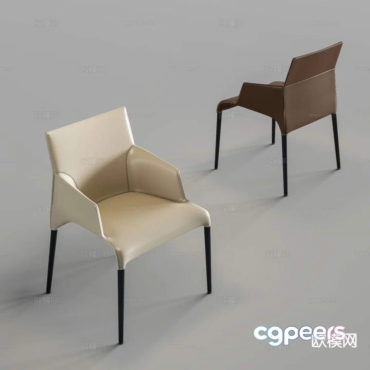 Modern chair dining chair 3d model