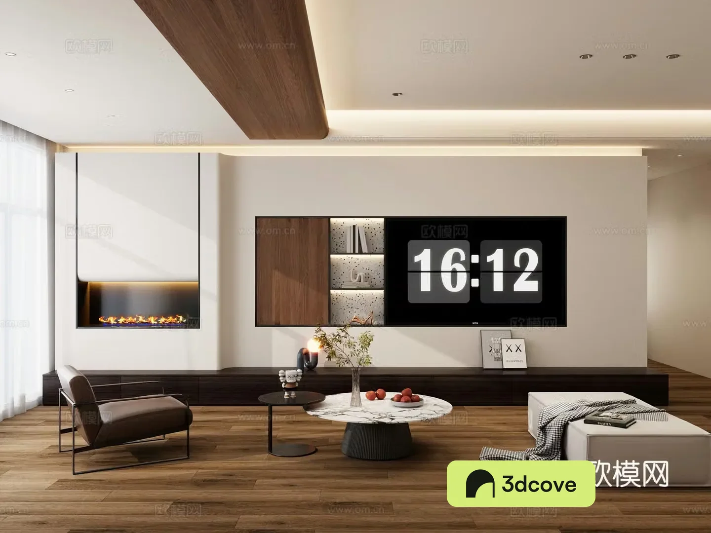 Italian style medieval style solid wood roof embedded TV large flat floor integrated TV entrance cabinet
