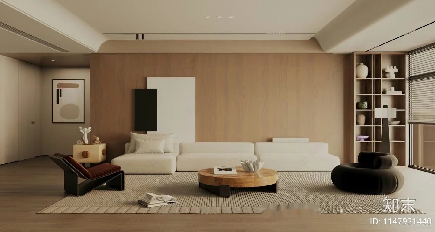 Modern Living Room 3D Model – 15999 – VRAY Render