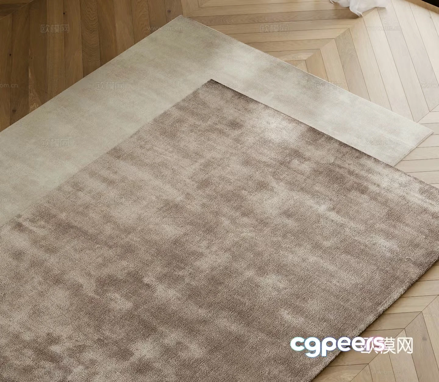 Middle-aged carpet tie-dye carpet Living room carpet Rectangular carpet Living room carpet 3d model