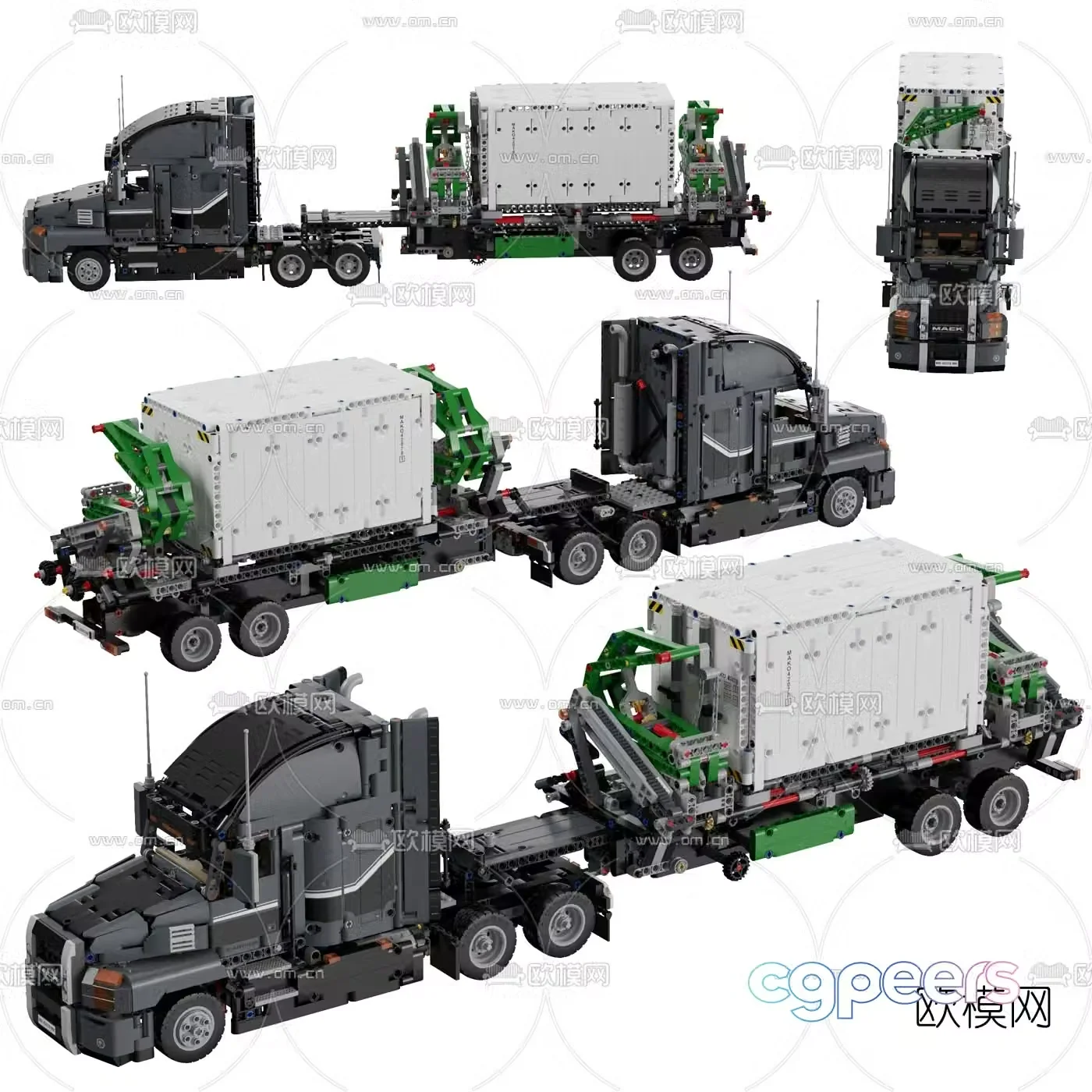 Modern truck toy 3d model