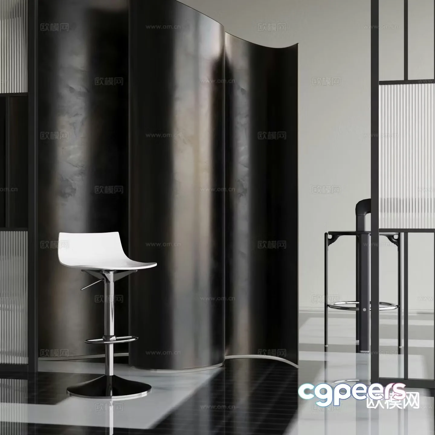Modern bar stool bar stool 3d model