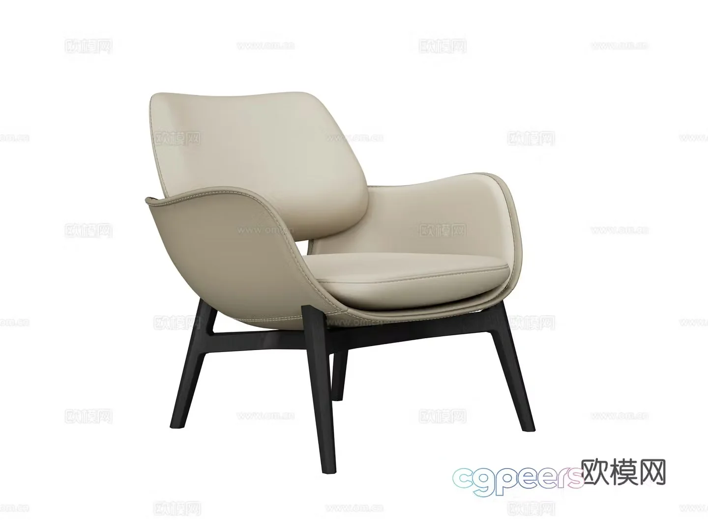 Modern chair leisure chair 3d model
