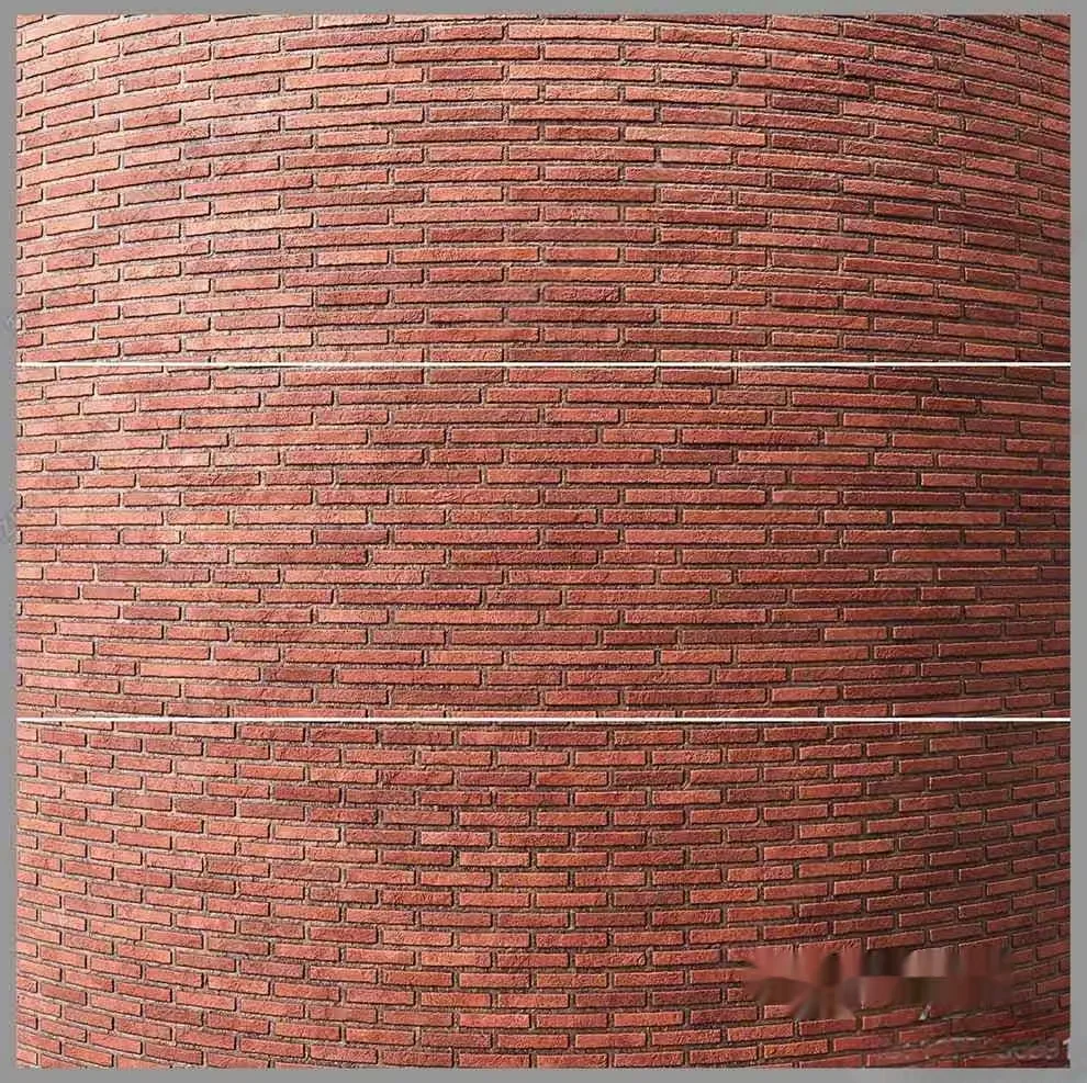 A Red Brick Wall 3D Model – 12751 – VRAY Render