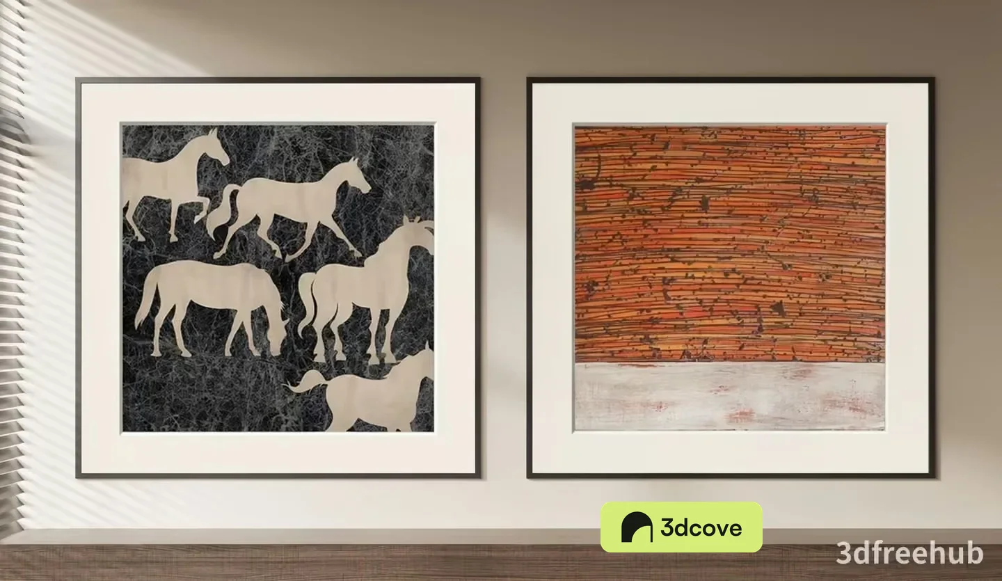Two Framed Art Pieces